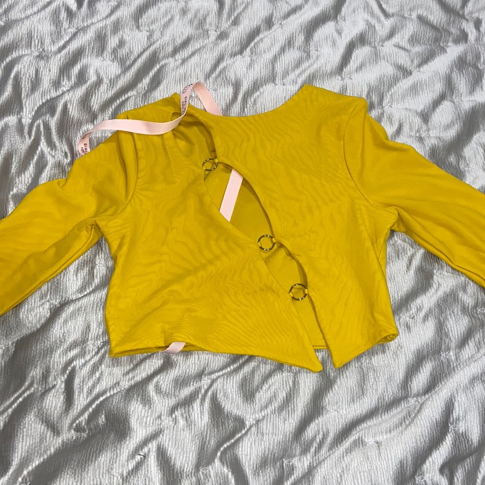 Yellow crop top